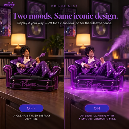 🎸 Purple Guitarist Mist Diffuser – Music-Inspired Sculptural Decor with Ambient Light, Remote & USB-C