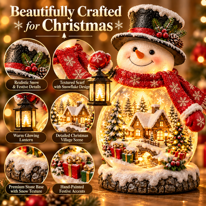 ⛄ Christmas Village Snowman Glow – Lighted Holiday Tabletop Décor