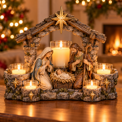 🕯️🎁 Light of His Presence™ Christian Candleholder – A Meaningful Faith Gift