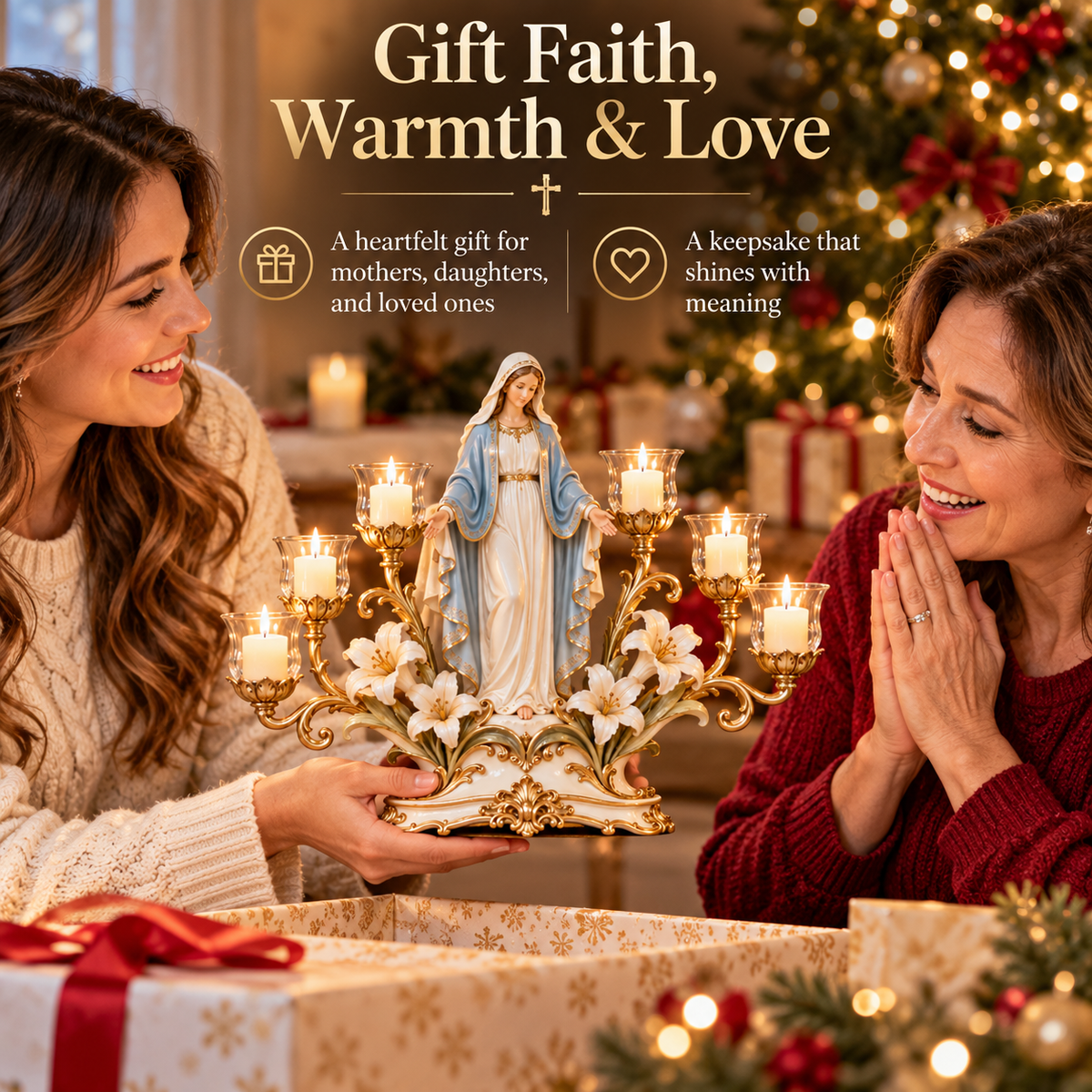 🕯️🎁 Light of His Presence™ Christian Candleholder – A Meaningful Faith Gift