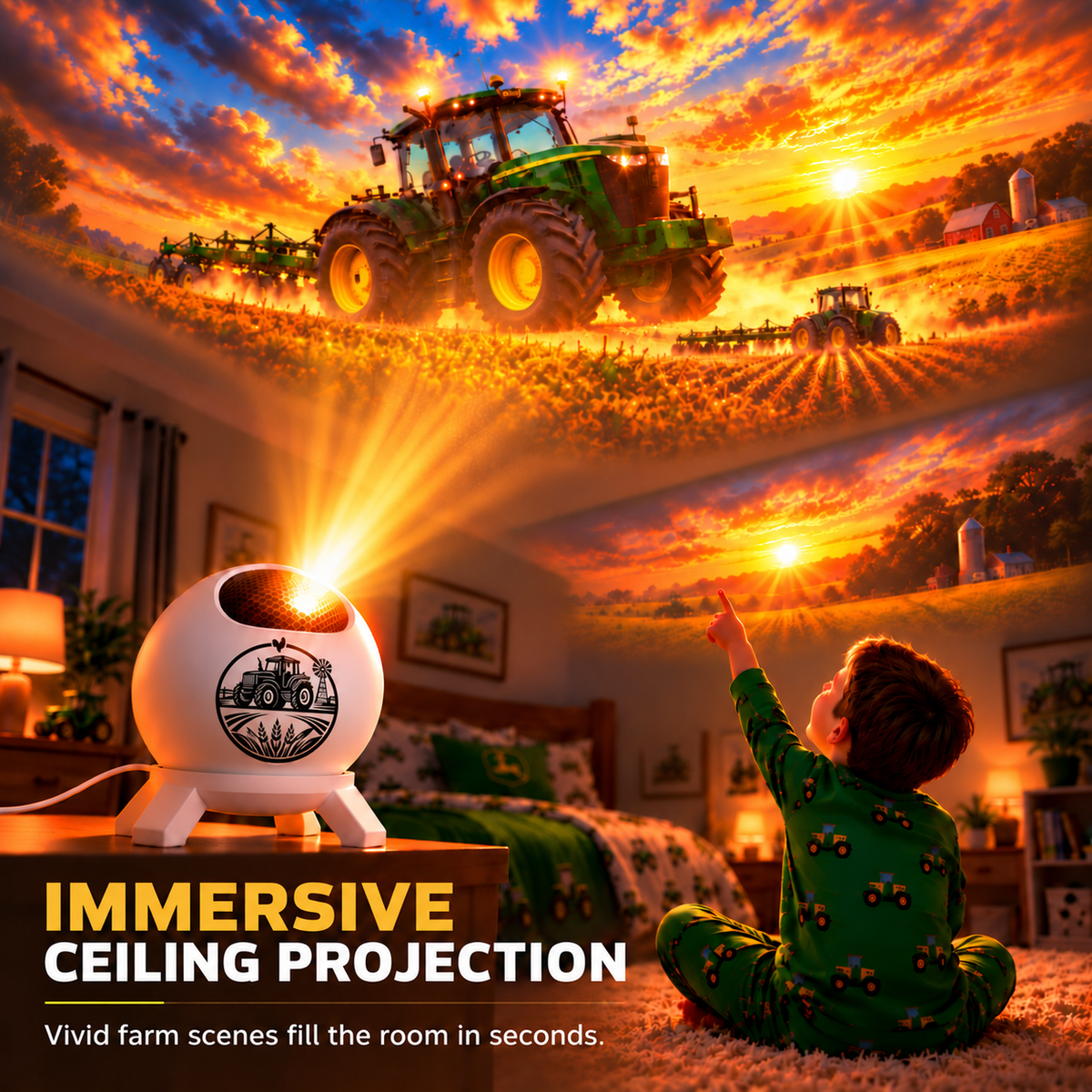 🚜50%OFF 🔥Tractor Dream Projector ✨ Bring the Farm Adventure Home