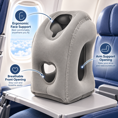 ✈️ Inflatable Airplane Sleep Pillow – Sleep Better on Every Flight
