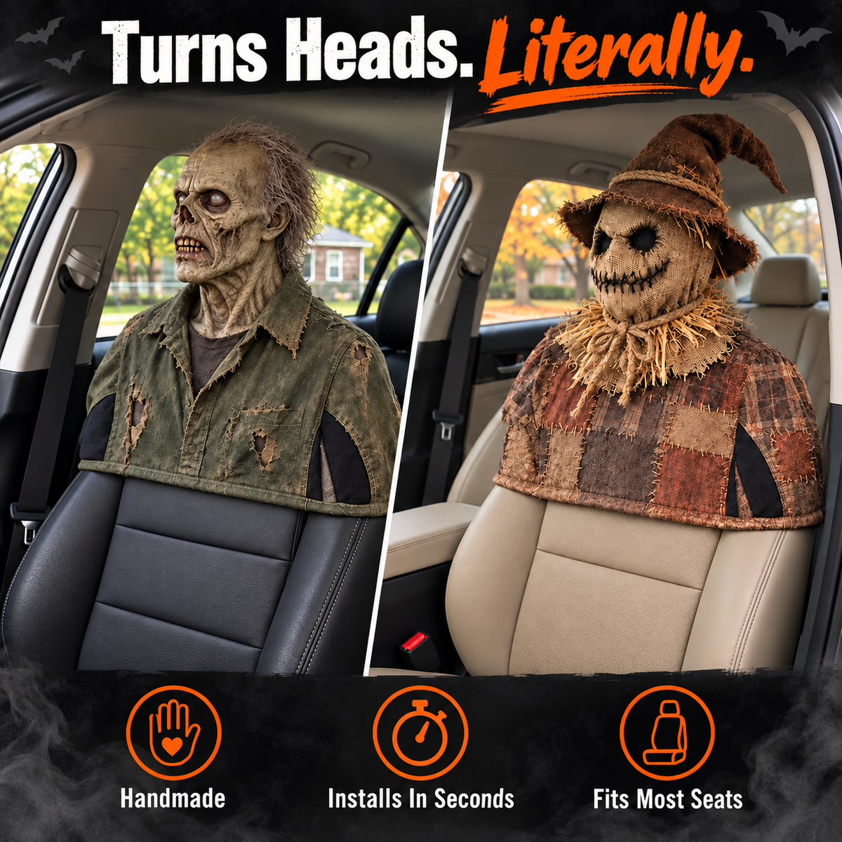 💀Hot Sale 50%OFF💀Rotating Head Halloween Prank Decoration