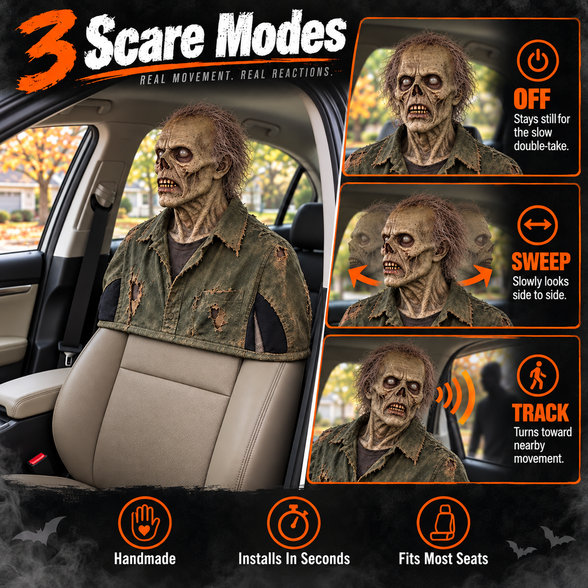 💀Hot Sale 50%OFF💀Rotating Head Halloween Prank Decoration