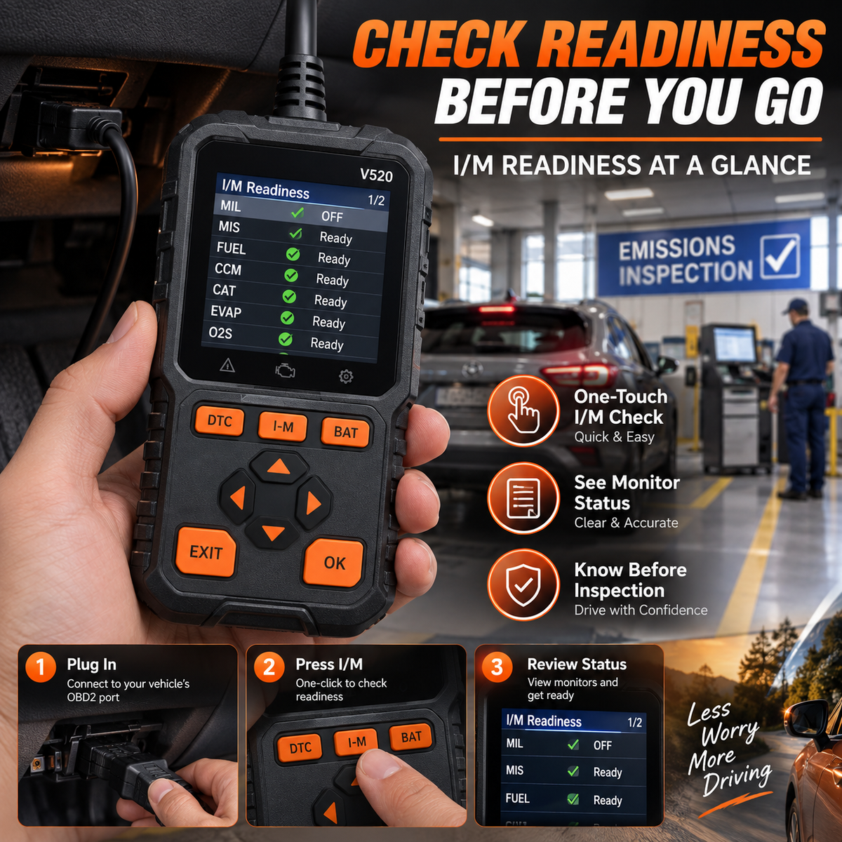 🔥 Save 50% Today | V520 OBD2 Scanner – Car Code Reader with Live Data