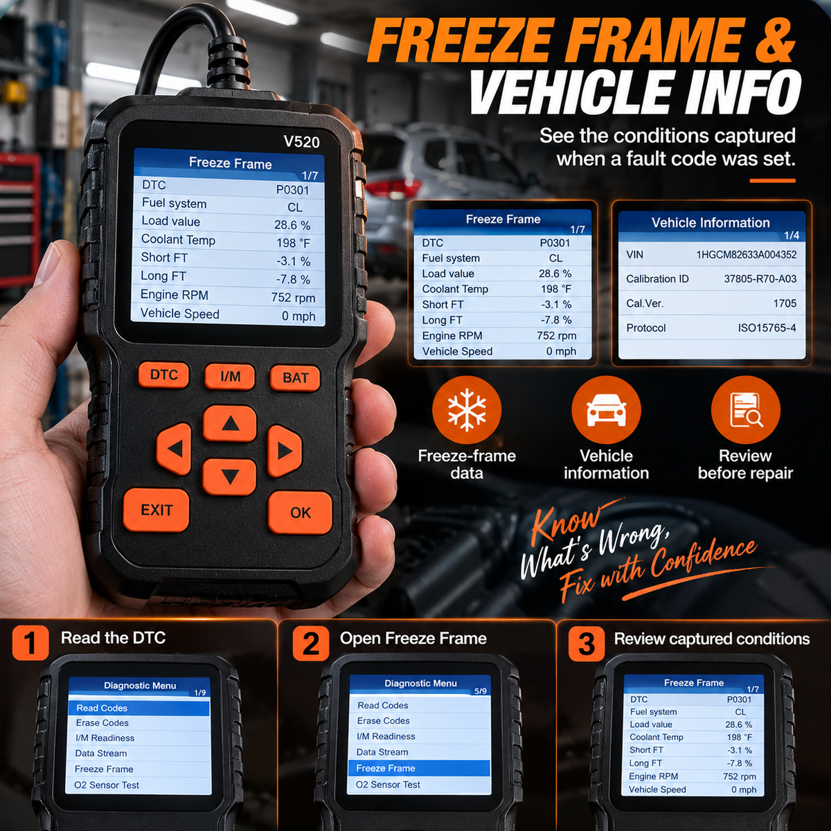 🔥 Save 50% Today | V520 OBD2 Scanner – Car Code Reader with Live Data