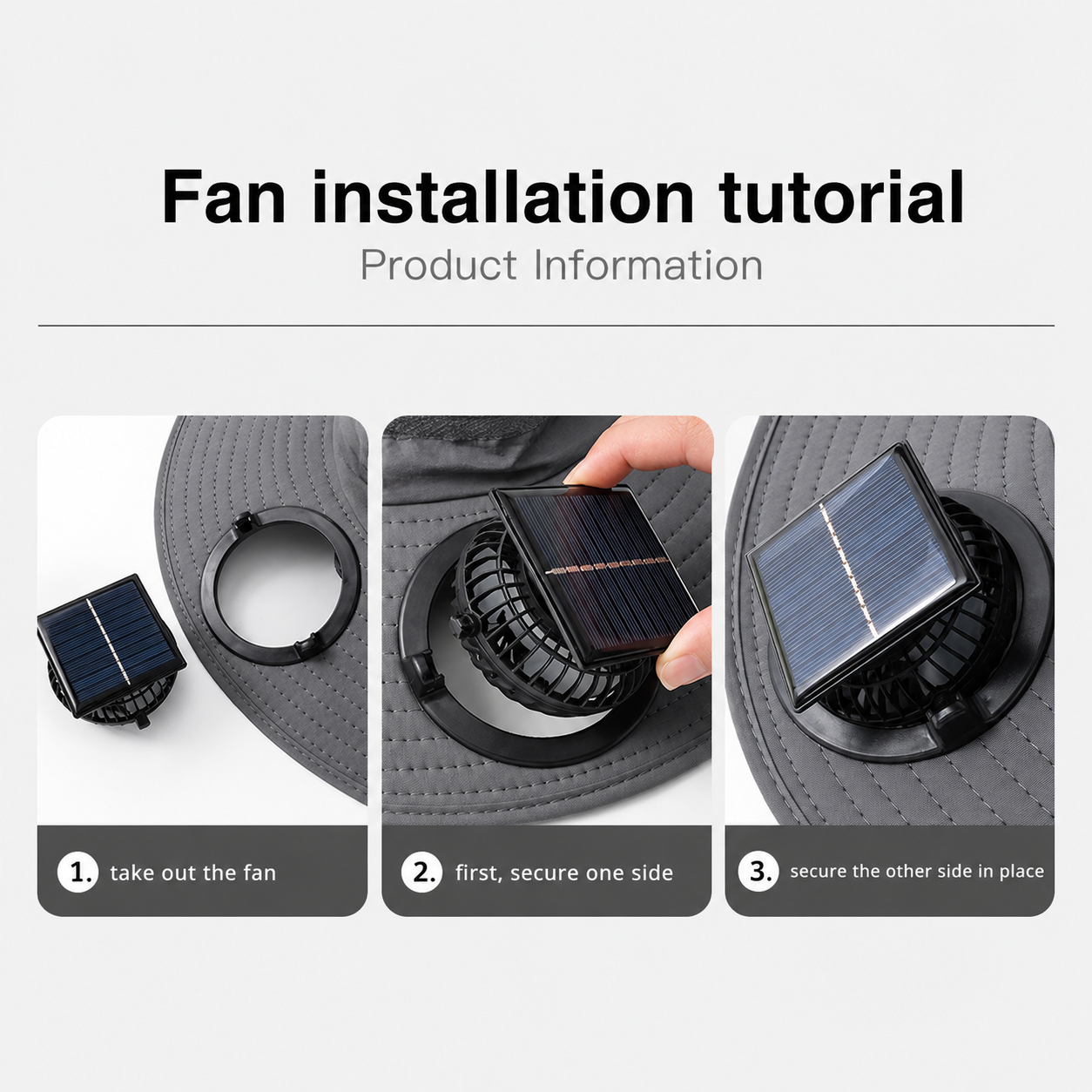 Solar Cooling Hat Dual Fan Rechargeable — Breathable Sun Hat with Fan for Outdoor Hiking Golf Camping Men Women