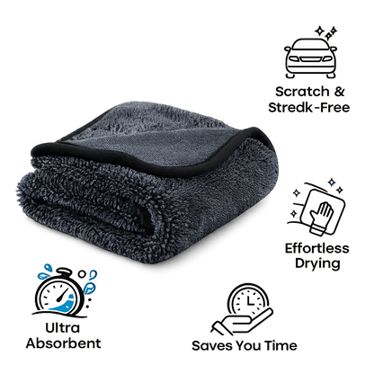 💧 Super Absorbent Microfiber Car Drying Towel – Streak-Free & Scratch-Free