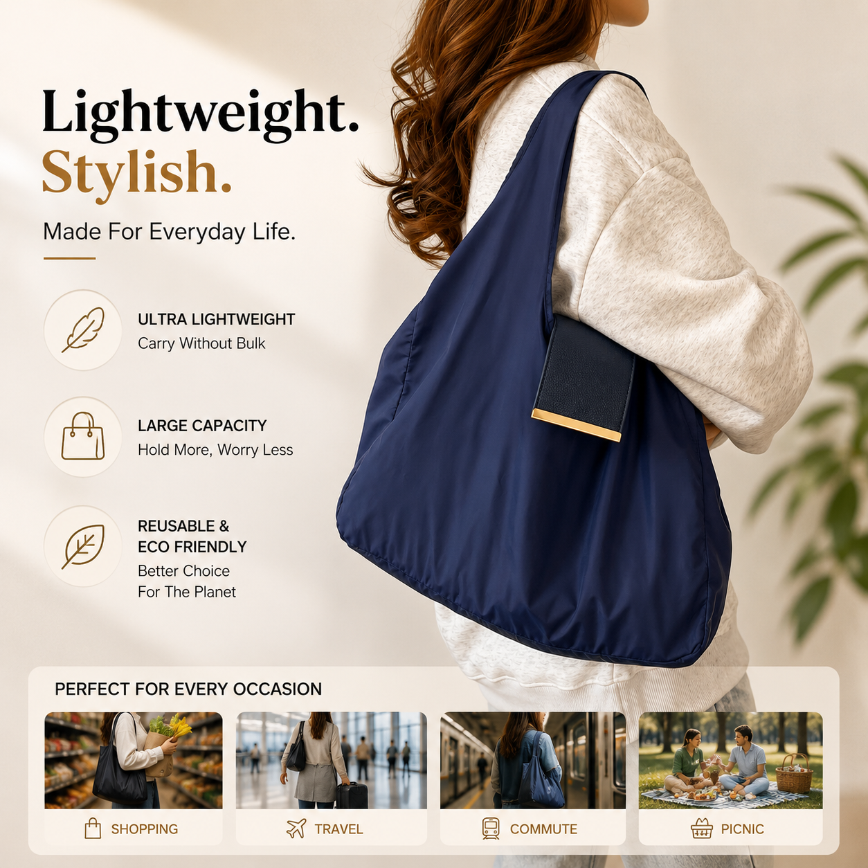 🔥 HOT SALE 15% OFF 🔥Portable Foldable Keychain Tote Bag | Reusable Shopping Bag