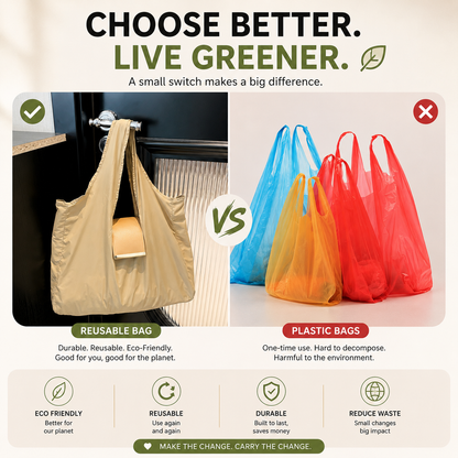 🔥 HOT SALE 15% OFF 🔥Portable Foldable Keychain Tote Bag | Reusable Shopping Bag