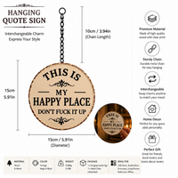 My Happy Place Hanging Sign – Cozy Home Mood Decor📜