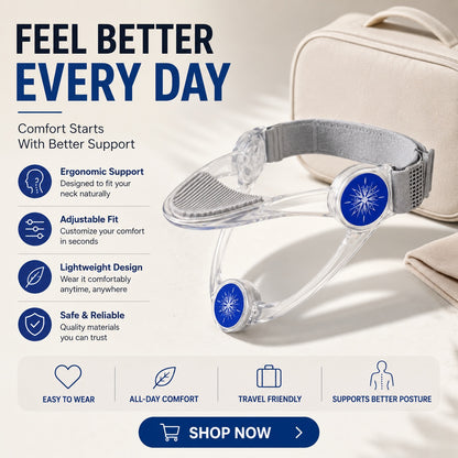 Feel Better Every Day|Ergonomic Neck Support for Work, Travel & Daily Comfort