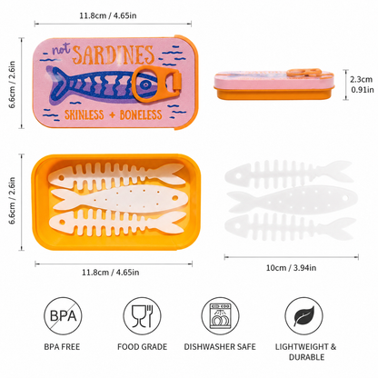 🐟 Vintage Sardine Tin Jewelry Box – Cute Mini Travel Jewelry Organizer