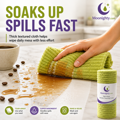 ✨Multipurpose Reusable Tear-Off Cleaning Cloth Roll