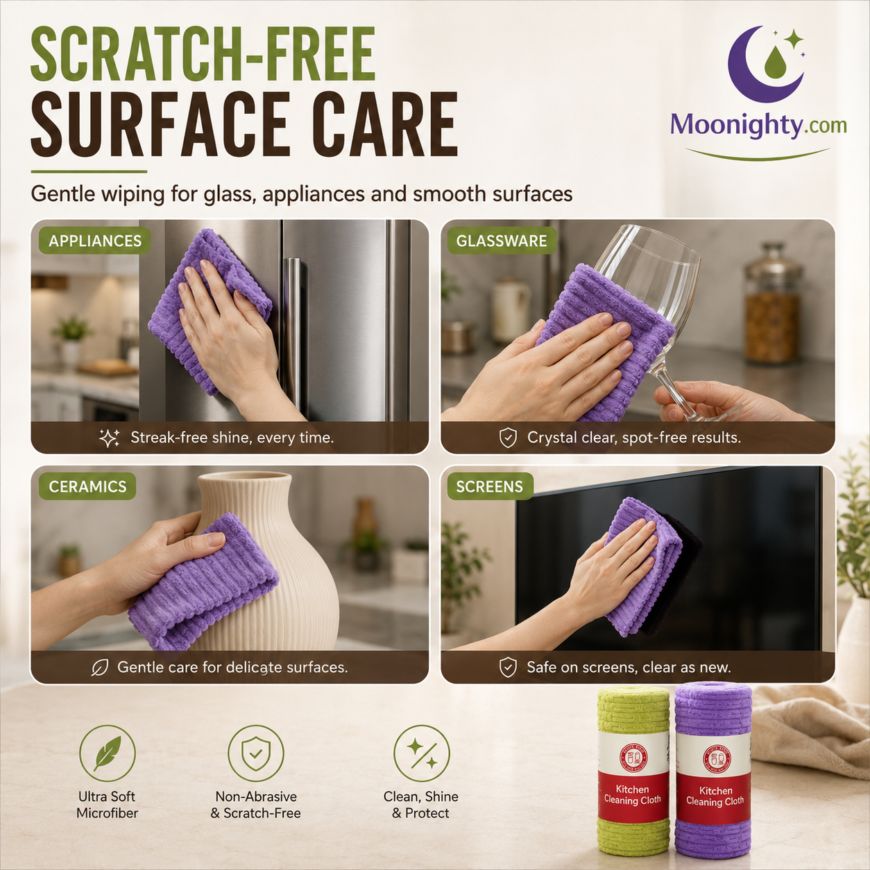 ✨Multipurpose Reusable Tear-Off Cleaning Cloth Roll