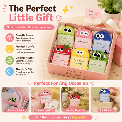 📚 Cute Character Sticky Notes （Pack of six）– Kawaii Memo Pads For Study, Journaling & Planning（6 PCS）