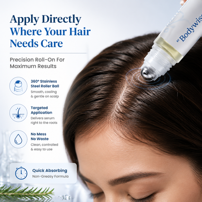 ✨ Advanced Hair Density Roll-On Serum – Scalp Care Treatment With Rosemary, Caffeine & Saw Palmetto For Thicker-Looking Hair