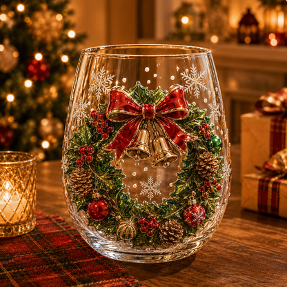 ✨Magical Christmas 3D Glass Cup Collection – Santa, Reindeer, Snowman & Christmas Tree