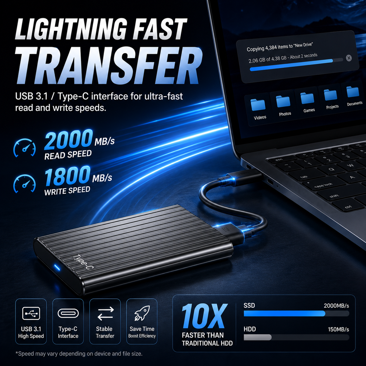 🏆16TB Large-Capacity Type-C Portable Mini SSD