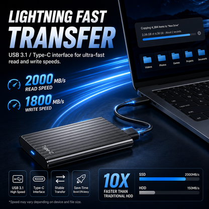 🏆16TB Large-Capacity Type-C Portable Mini SSD