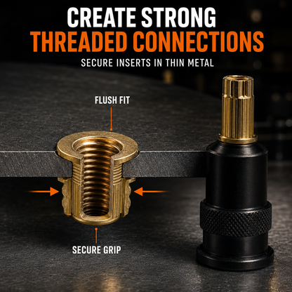 🔧5-Size Rivet Nut Tool Head Kit – Turn Your Drill Into a Rivet Nut Installer