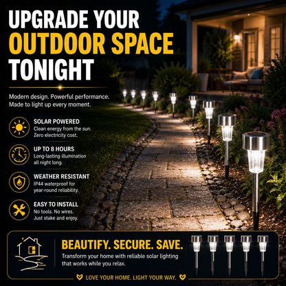 Solar Lights Outdoor Waterproof, LED Solar Garden Lights