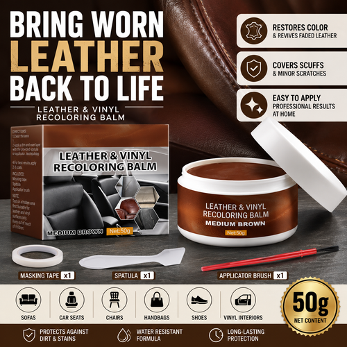 💞 Leather Repair Paste – Fills scratches & scuffs, restores texture. Available in multiple colours. Save your favourite sofa! 💺🛡️