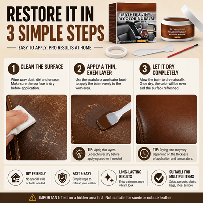 💞 Leather Repair Paste – Fills scratches & scuffs, restores texture. Available in multiple colours. Save your favourite sofa! 💺🛡️