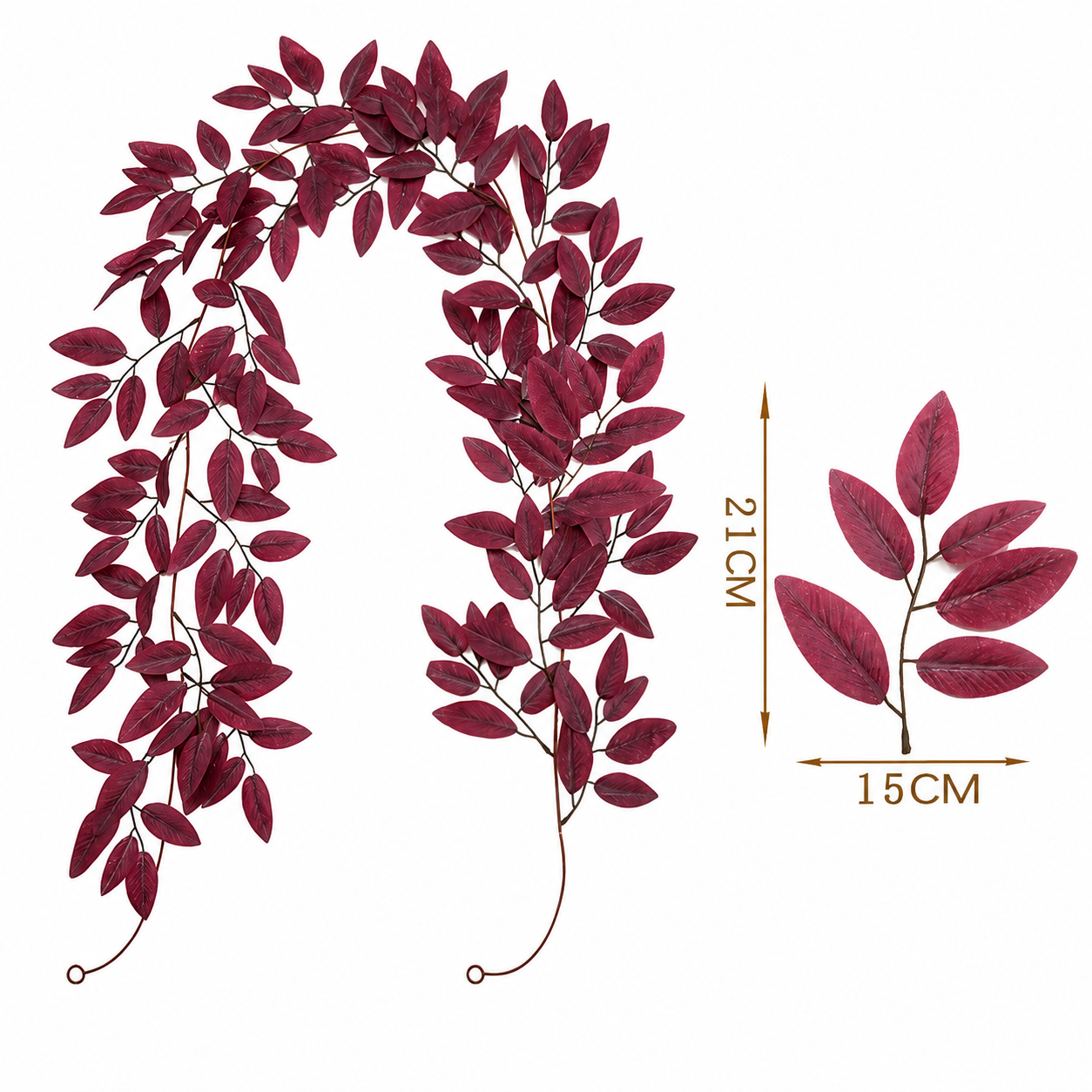 🔥6.6FT Artificial Eucalyptus Garland with Willow Leaves