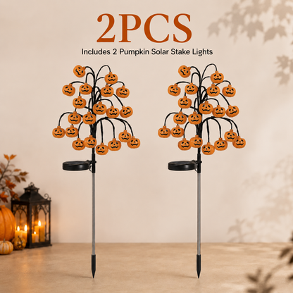 🎃 Pumpkin Solar Stake Lights – Halloween Outdoor Yard Decor🔥