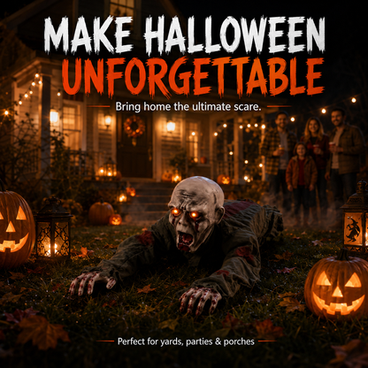 🎃 Creepy Crawling Ghost With Glowing Eyes – The Ultimate Halloween Yard Decoration