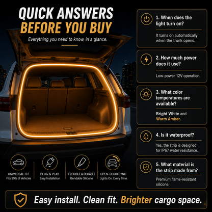 ✨Automatic Sensing Car Trunk LED Light Strip