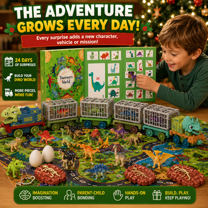 24-Day Dinosaur Train Advent Calendar with Pull-Back Cars & Play Map