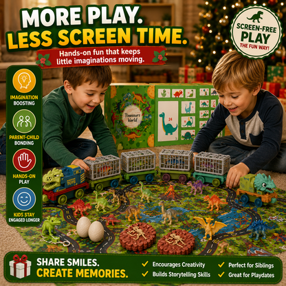 24-Day Dinosaur Train Advent Calendar with Pull-Back Cars & Play Map