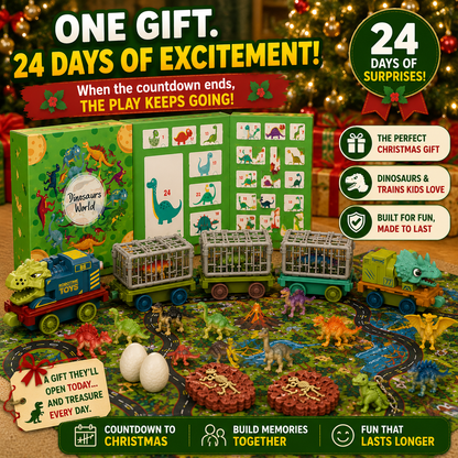 24-Day Dinosaur Train Advent Calendar with Pull-Back Cars & Play Map
