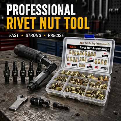 🛠️🛠️Manual or Drill. One Tool Does It All- 2-in-1 Rivet Nut Tool Kit