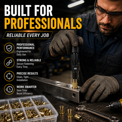 🛠️🛠️Manual or Drill. One Tool Does It All- 2-in-1 Rivet Nut Tool Kit