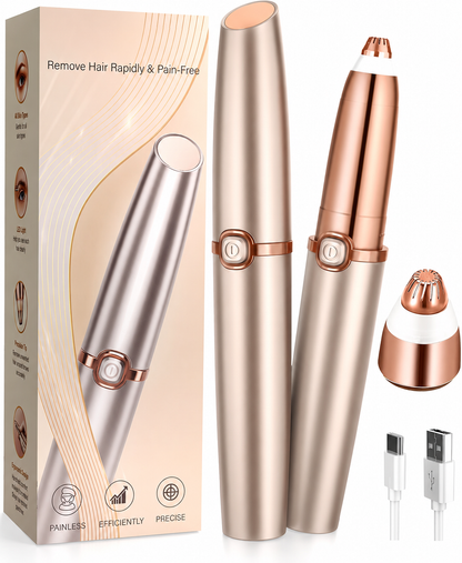 2 in 1 Electric Painless Facial Eyebrow Trimmer