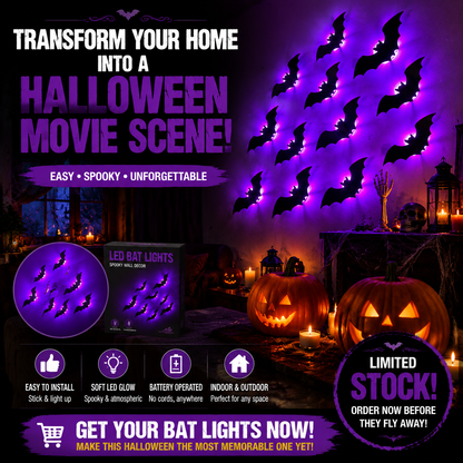 Light Up Your Walls with Halloween Bat Atmosphere Decor