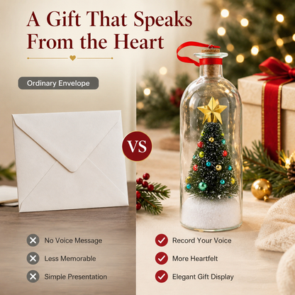 🎁Recordable Christmas Tree Message in a Bottle🎄✨
