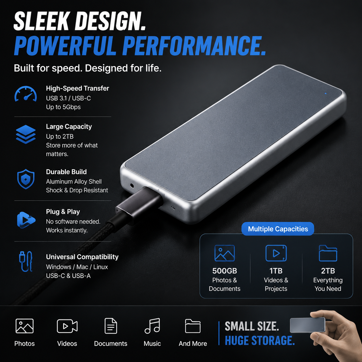 🔥 LAST DAY 50% OFF-Portable External SSD – Protect Your Photos, Videos & Important Files✨
