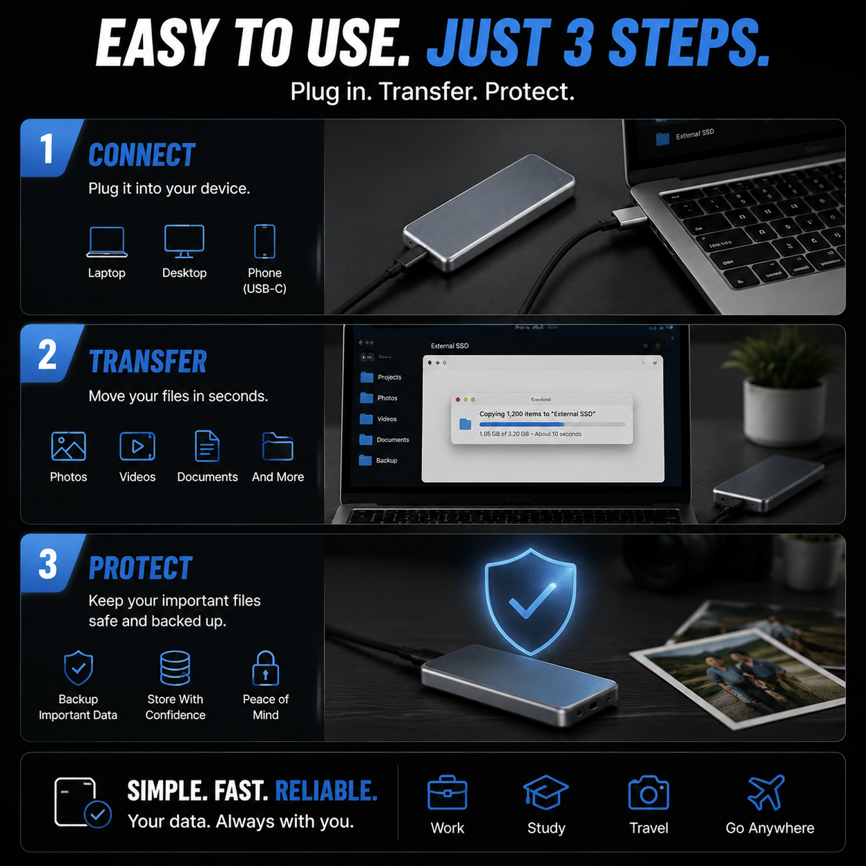 🔥 LAST DAY 50% OFF-Portable External SSD – Protect Your Photos, Videos & Important Files✨
