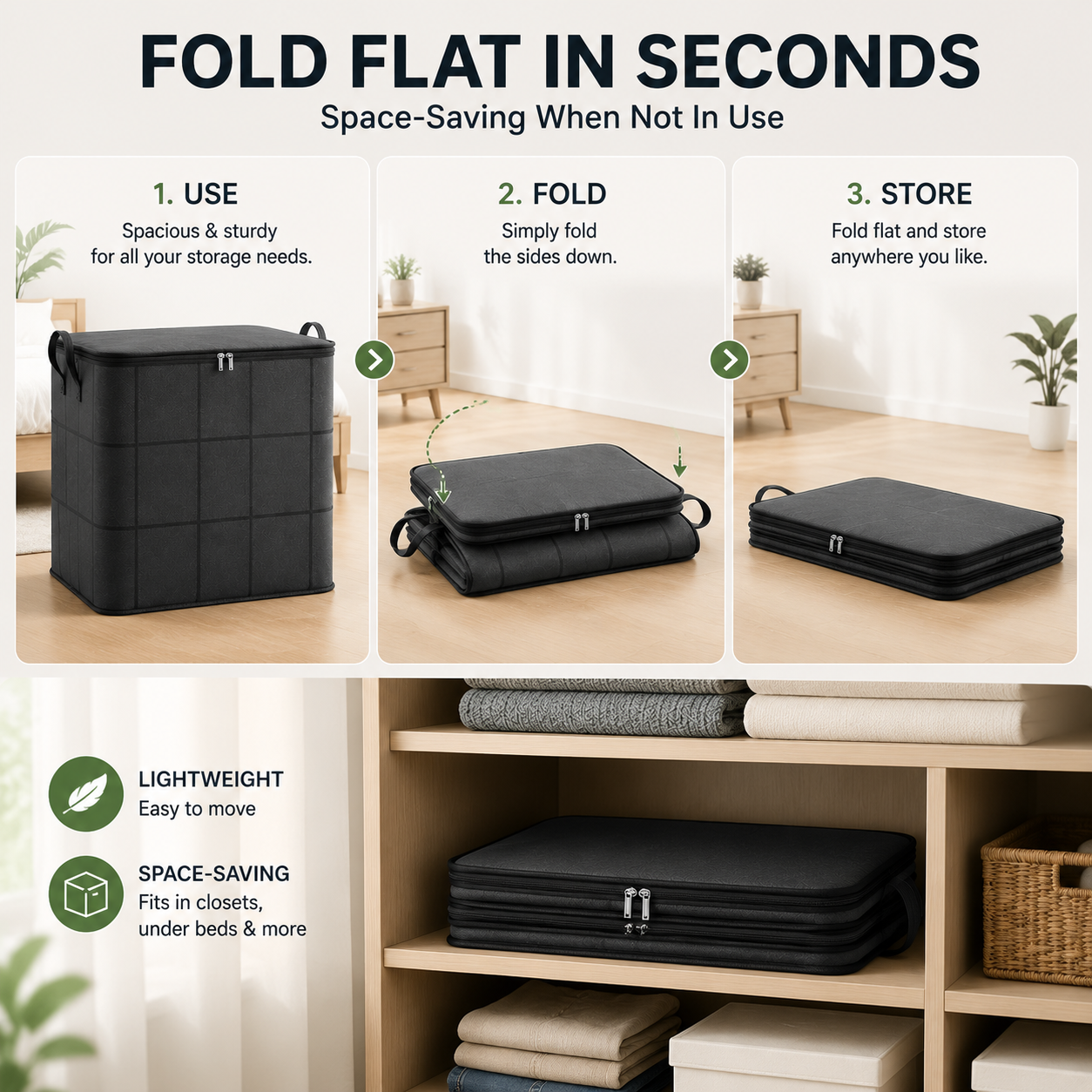 🔥 Hot sell! 🏠 XXL 210L Storage Bag – Large Capacity Moving & Closet Organizer for Quilts, Bedding & Sweaters.