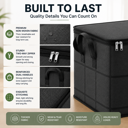 🔥 Hot sell! 🏠 XXL 210L Storage Bag – Large Capacity Moving & Closet Organizer for Quilts, Bedding & Sweaters.