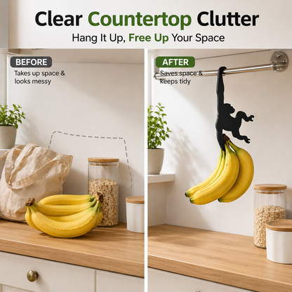 🐒🍌Monkey Hanger Hooks – 3-Pack Space-Saving Utility Hooks