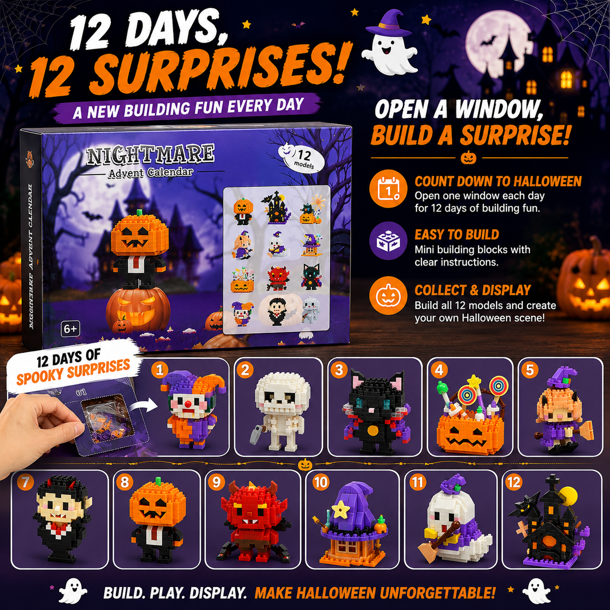 2026 Halloween Building Blocks 12-Day Advent Calendar
