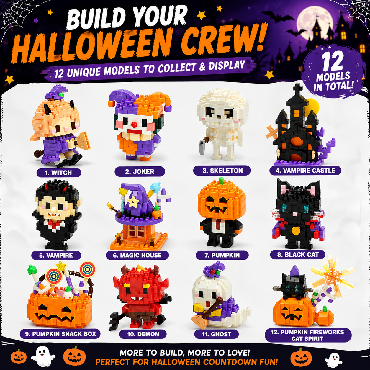 2026 Halloween Building Blocks 12-Day Advent Calendar