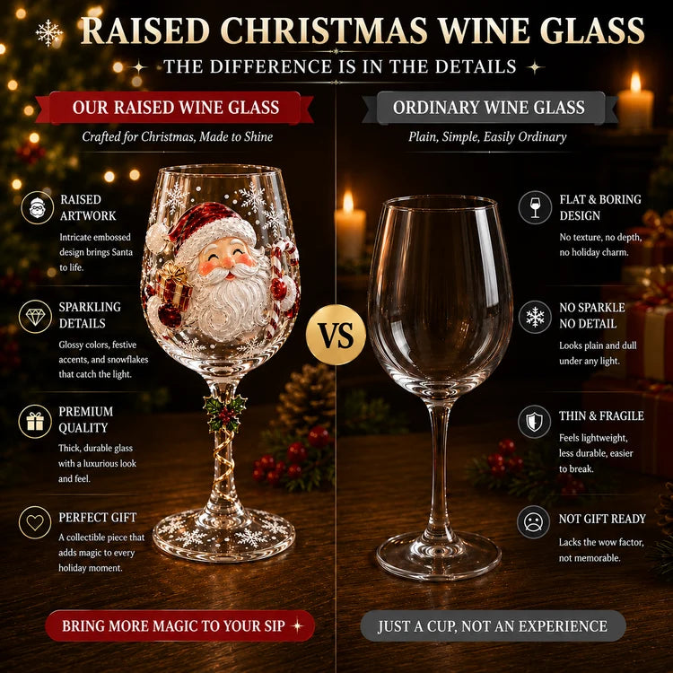 🎖️Christmas Wine Glass Collection Gift Box Set – 6 Festive Designs