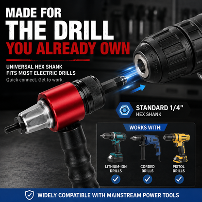 🔧 Drill-Powered Rivet Nut Adapter Kit – M3 to M8
