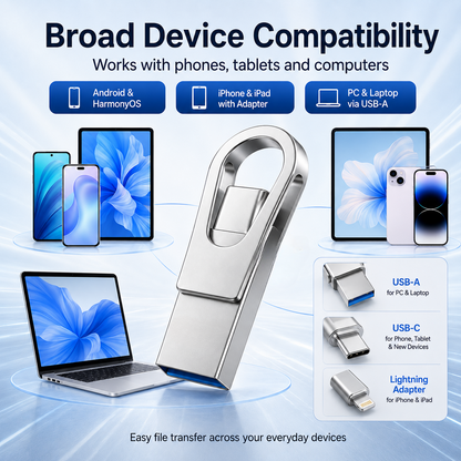 ⚡ 3-in-1 USB C Pendrive – High-Speed Memory for Students & Office